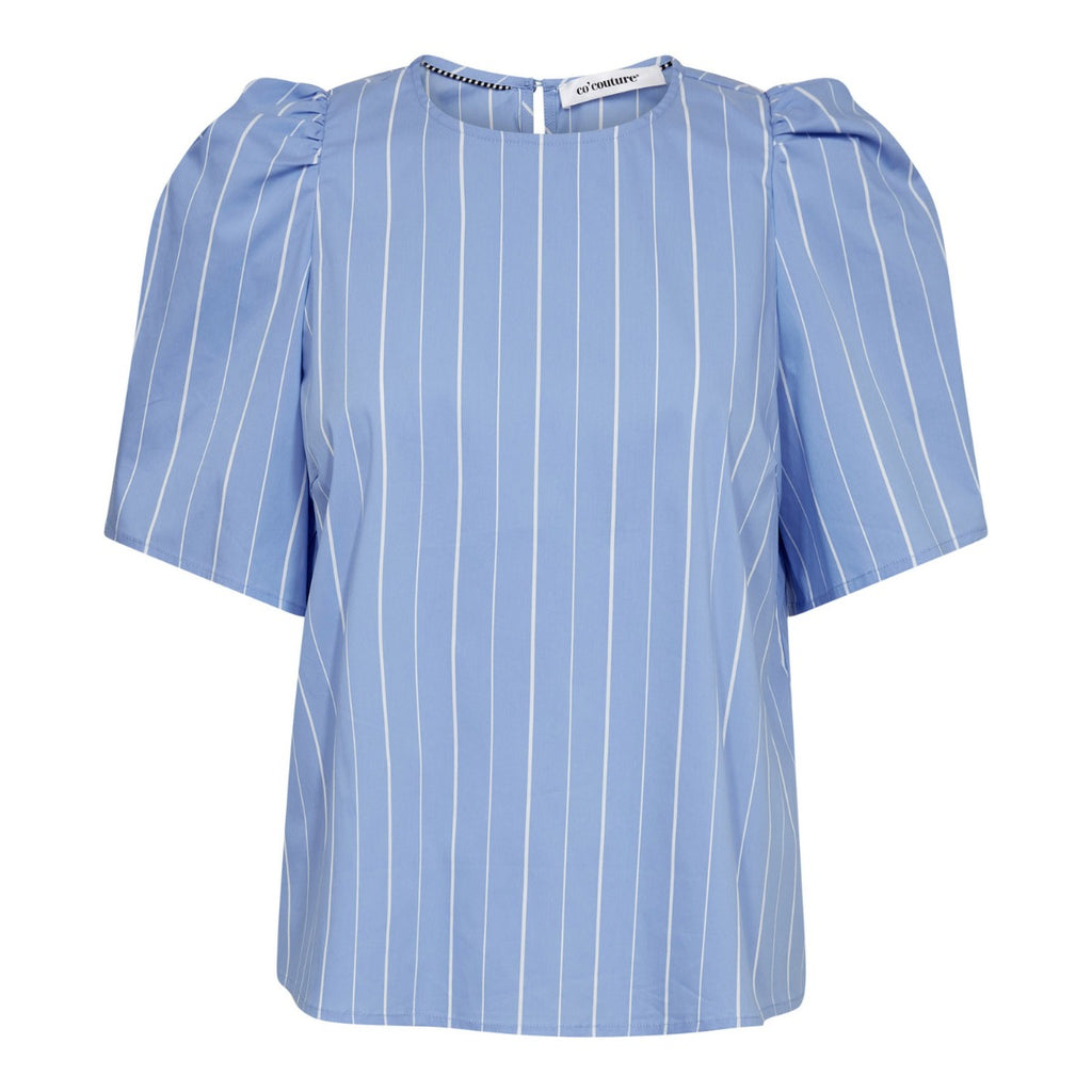Teran Stripe SS Blouse Pale Blue