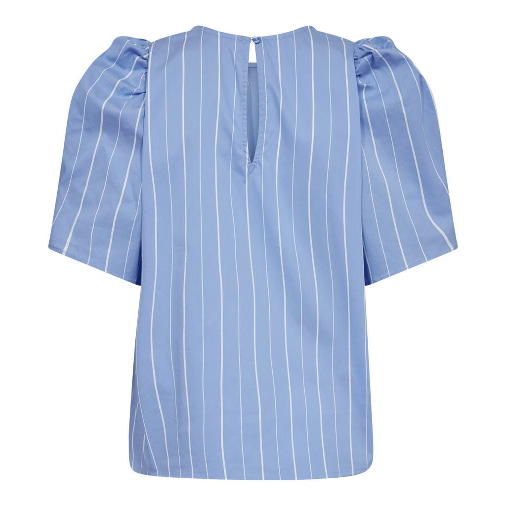 Teran Stripe SS Blouse Pale Blue