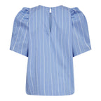 Teran Stripe SS Blouse Pale Blue