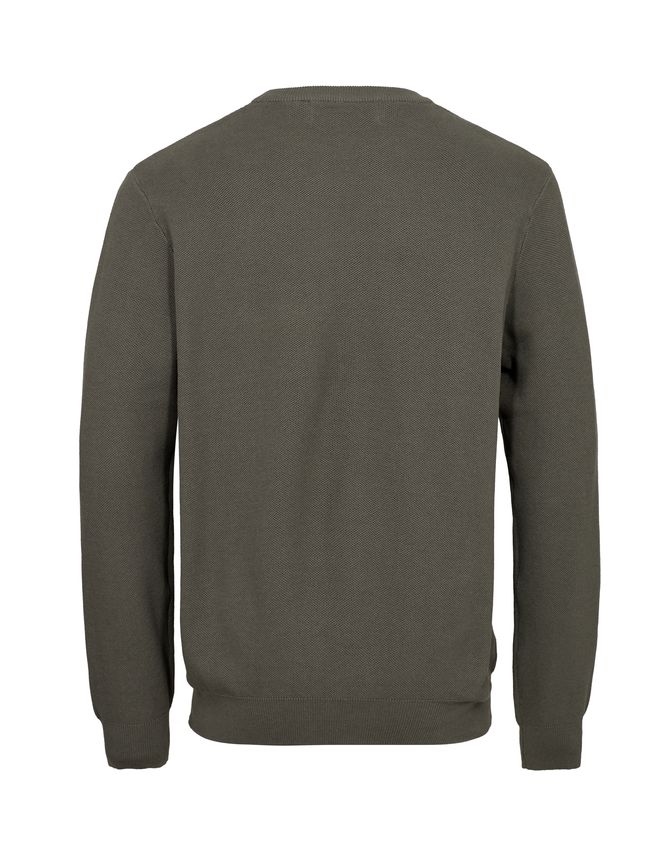 O-neck knit regular fit Light Olive