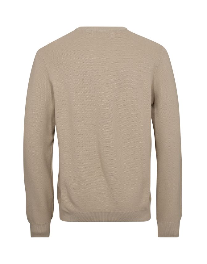 O-neck knit regular fit Sand