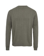 Black Blue Cable o-neck knit regular fit Green