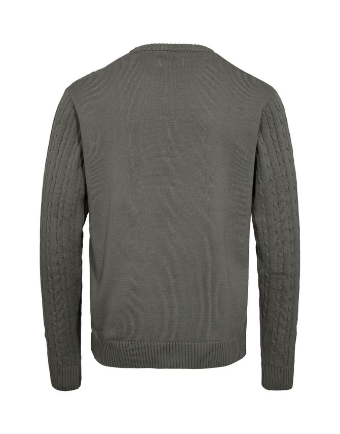 Black Blue Cable o-neck knit regular fit Green