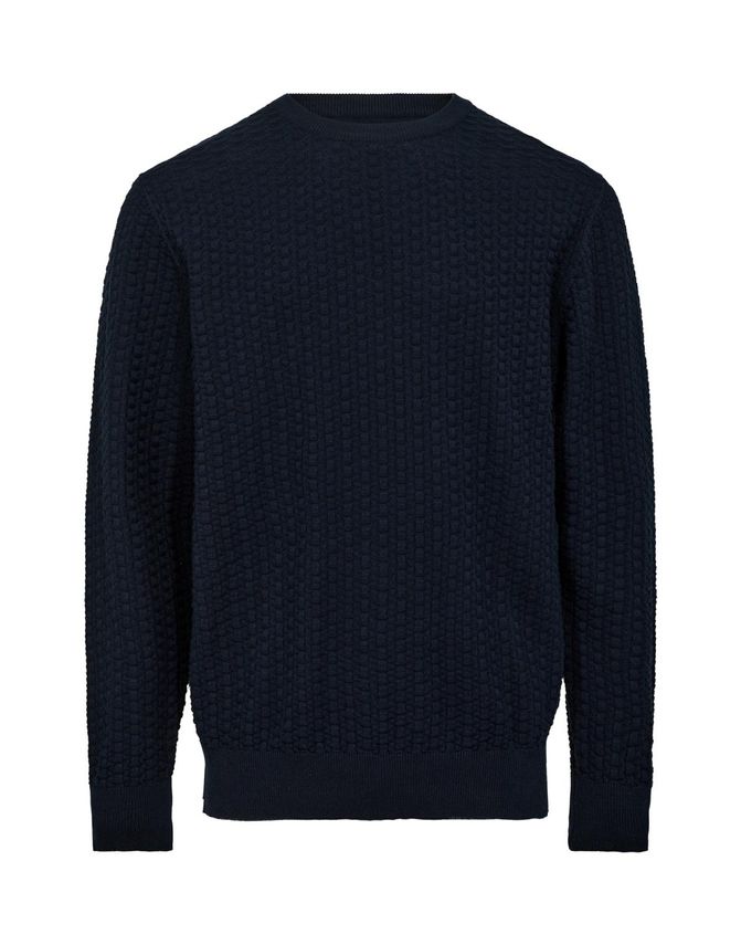 O-neck knit regular fit Navy