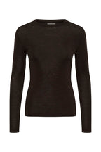 Gestuz Ninia LS Wool Roundneck Chocolate Torte