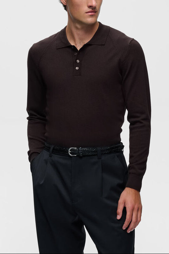 Matinique MAkerone N Langærmet Polo Brown