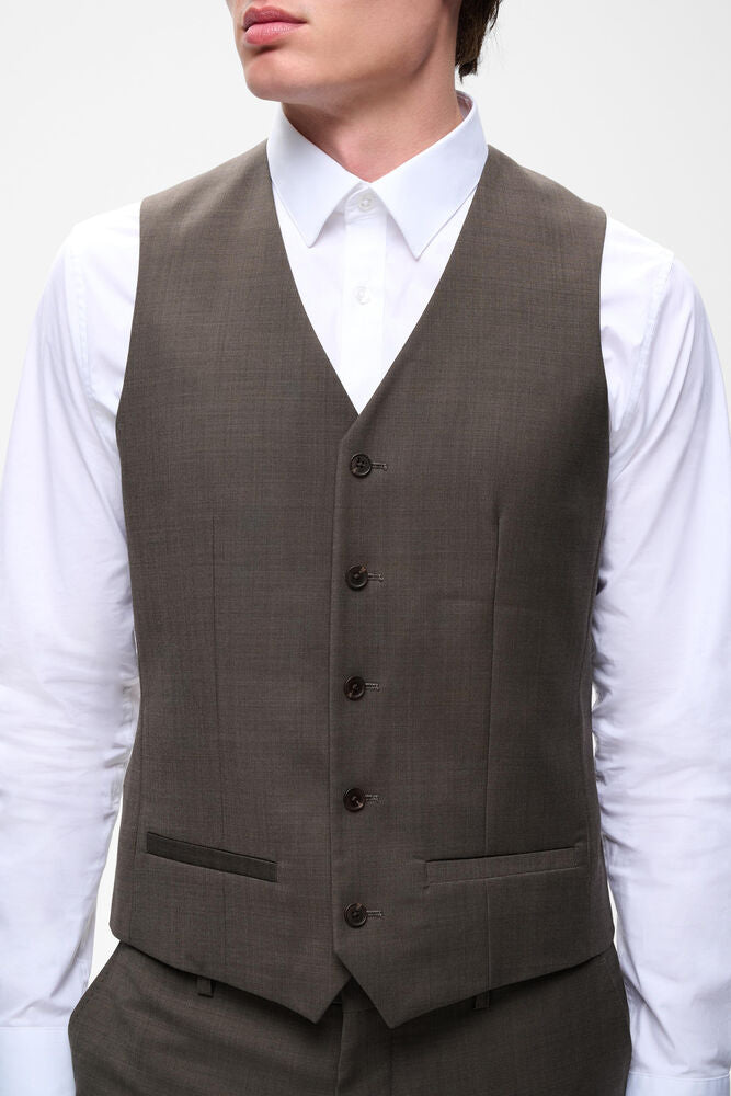 Matnique MAbreck Vest Brown