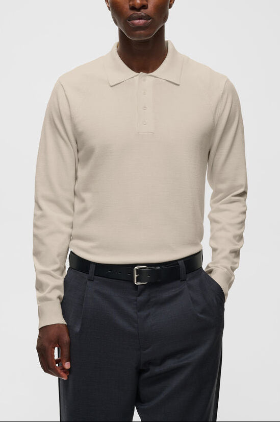 Matinique MAkerone N Langærmet Polo Beige