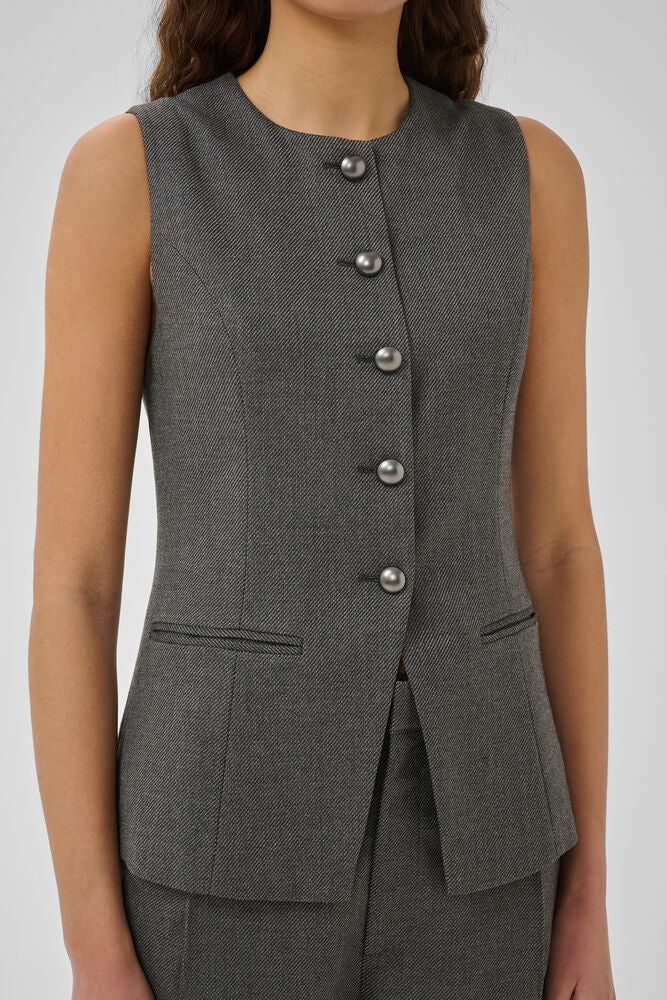 My Essentiel Wardrobe Dina Vest Dark Grey