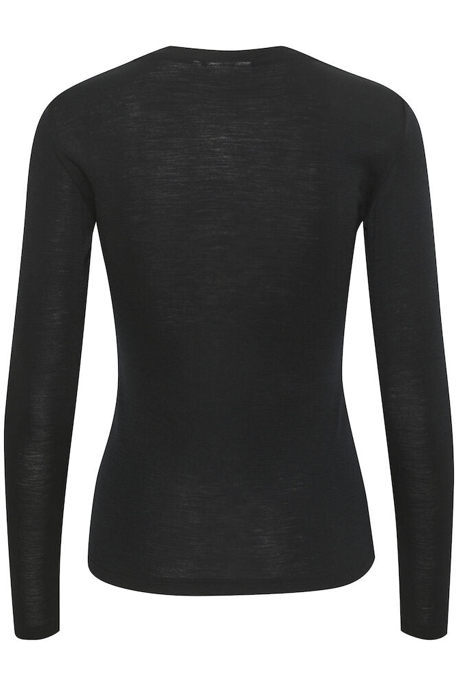 Gestuz Ninia LS Wool Roundneck Black