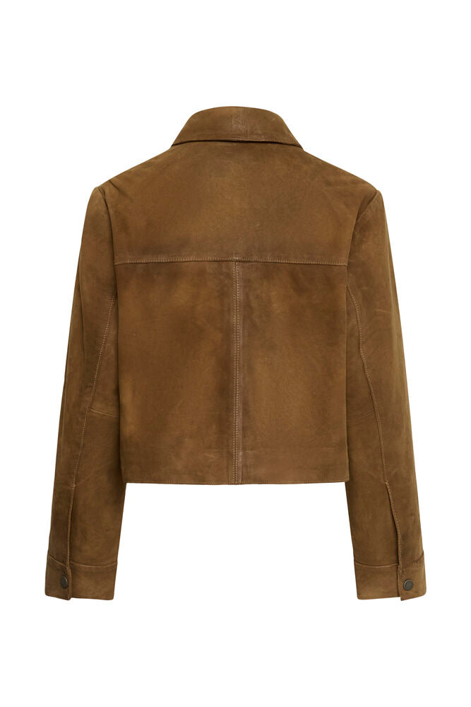 My Essential Wardrobe Gispo Suede Jacket Light Bison Brown
