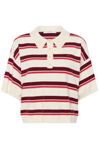 Gestuz Taia SS Polo Pullover Egret
