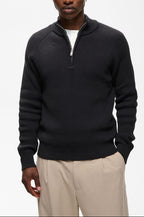 Matinique MAhellson Z Half Zip Strik Black