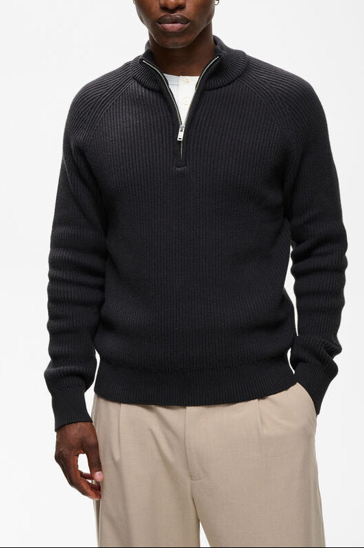 Matinique MAhellson Z Half Zip Strik Black