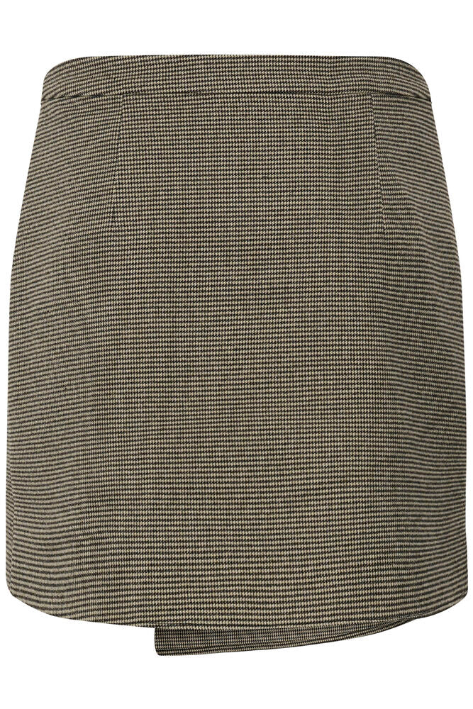 Gestuz Casia HW Skirt Black And White Houndstooth