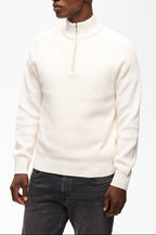 Matinique MAhellson Z Half Zip Strik Off White