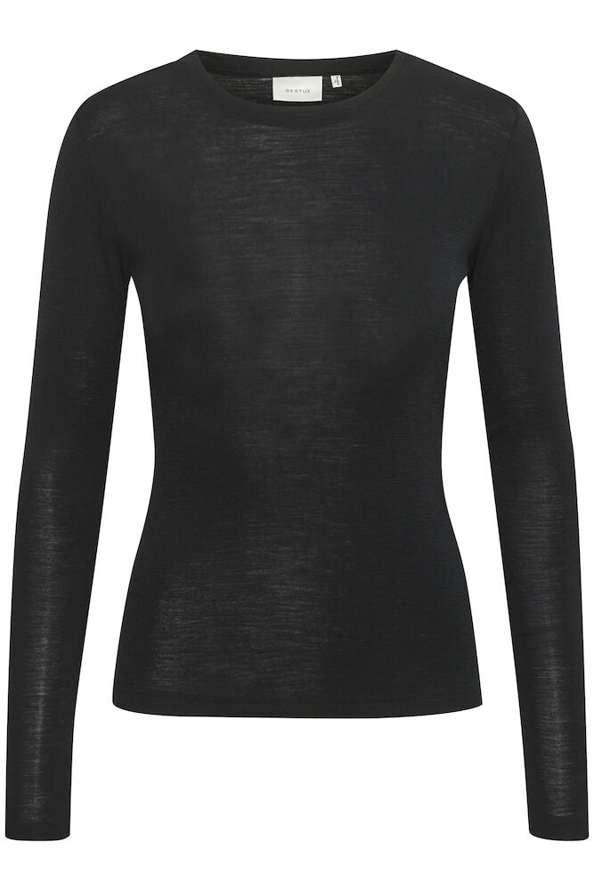 Gestuz Ninia LS Wool Roundneck Black