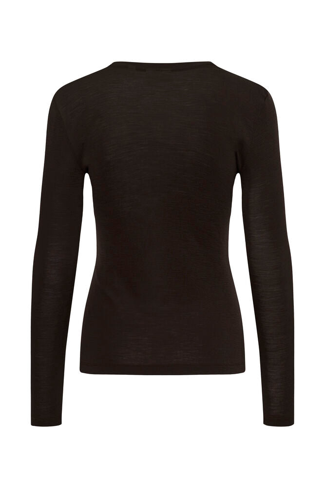 Gestuz Ninia LS Wool Roundneck Chocolate Torte