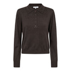 Co'Couture Cory Padded Polo Knit Dark Brown