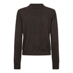 Co'Couture Cory Padded Polo Knit Dark Brown