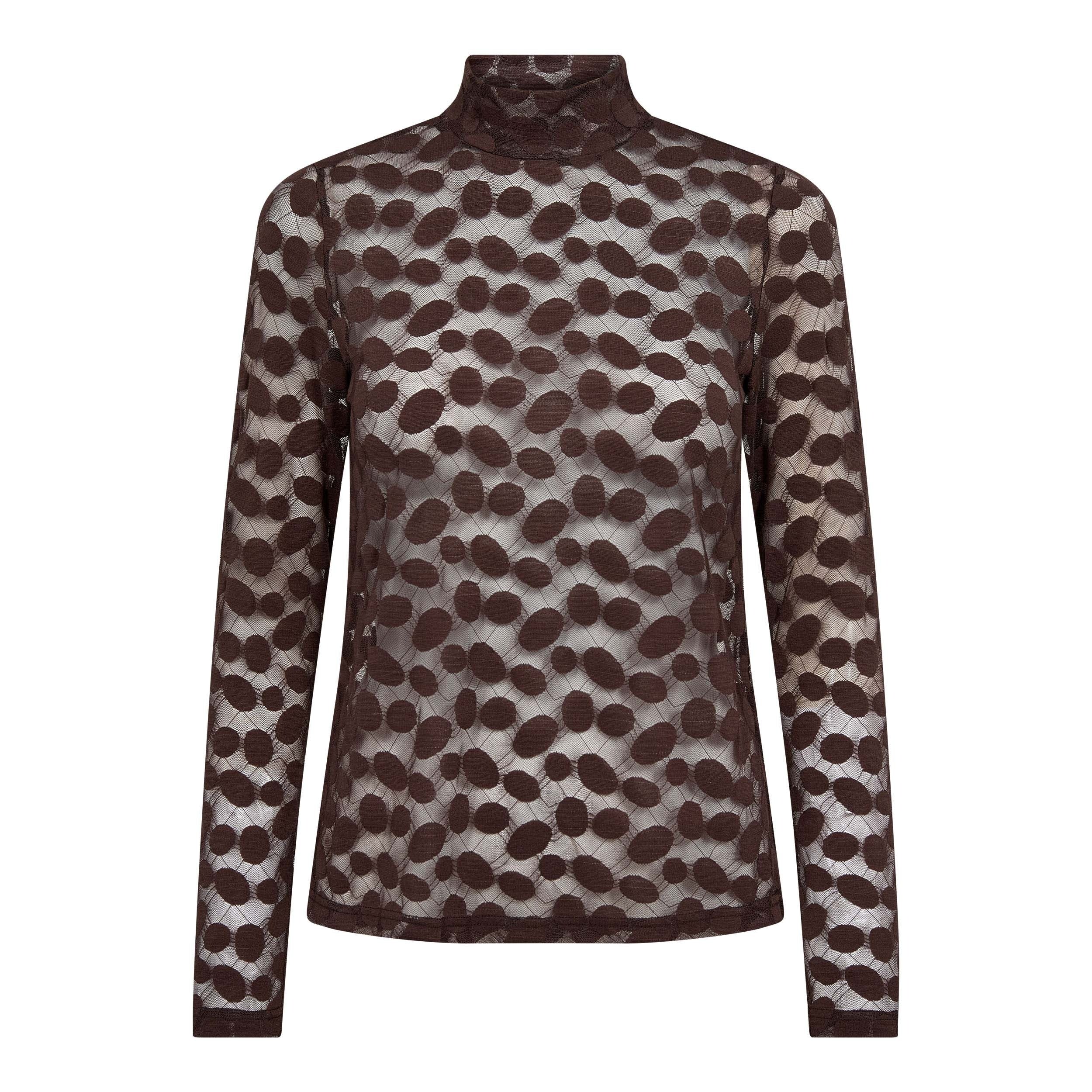Co'Couture Penola O-Neck Blouse Brown