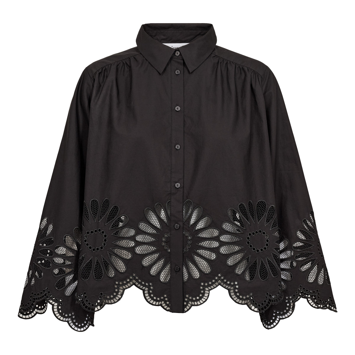 Co'Couture Melise Emb. LS Shirt Black