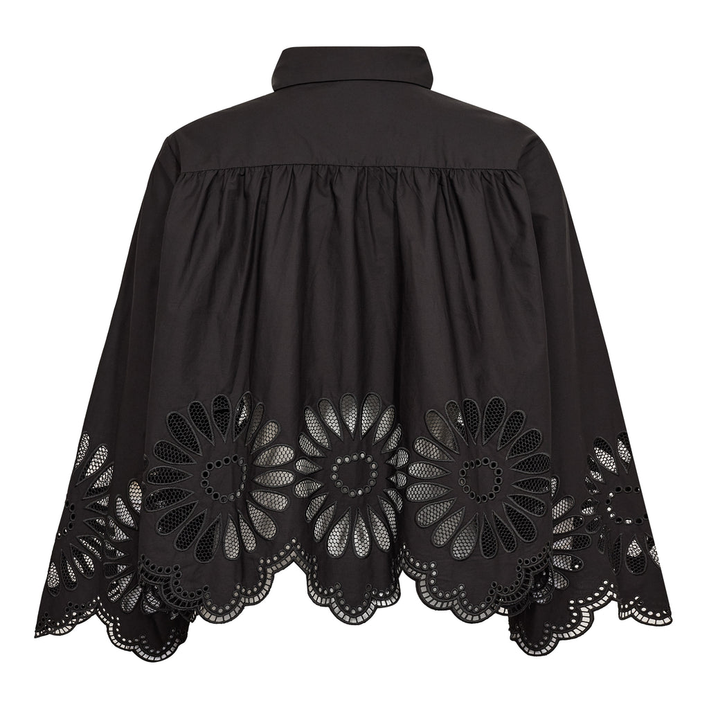Co'Couture Melise Emb. LS Shirt Black