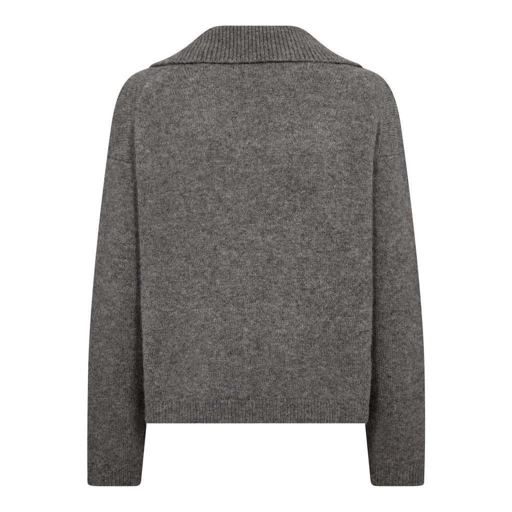Co'Couture Roger LS Polo Knit Grey