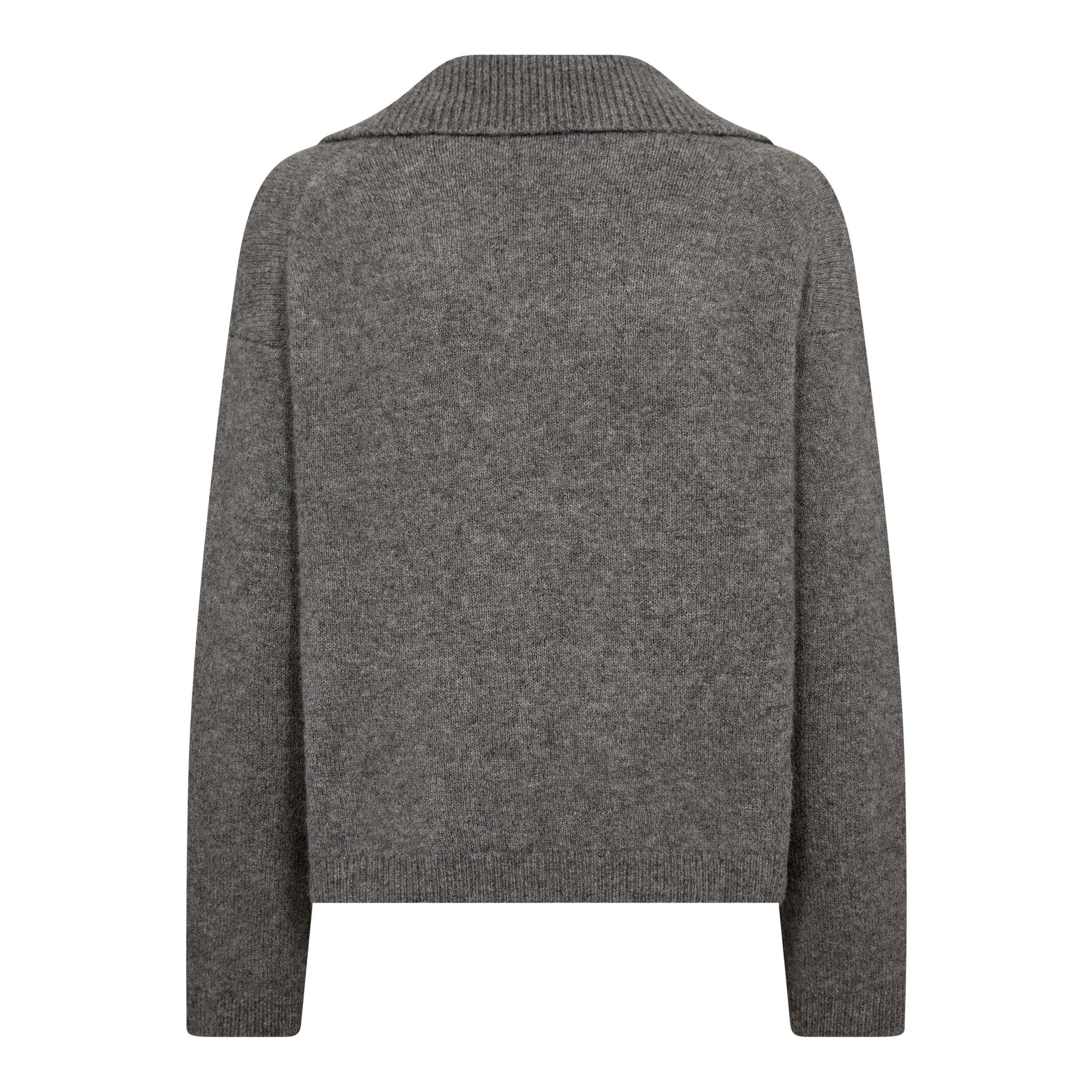 Co'Couture Roger LS Polo Knit Grey