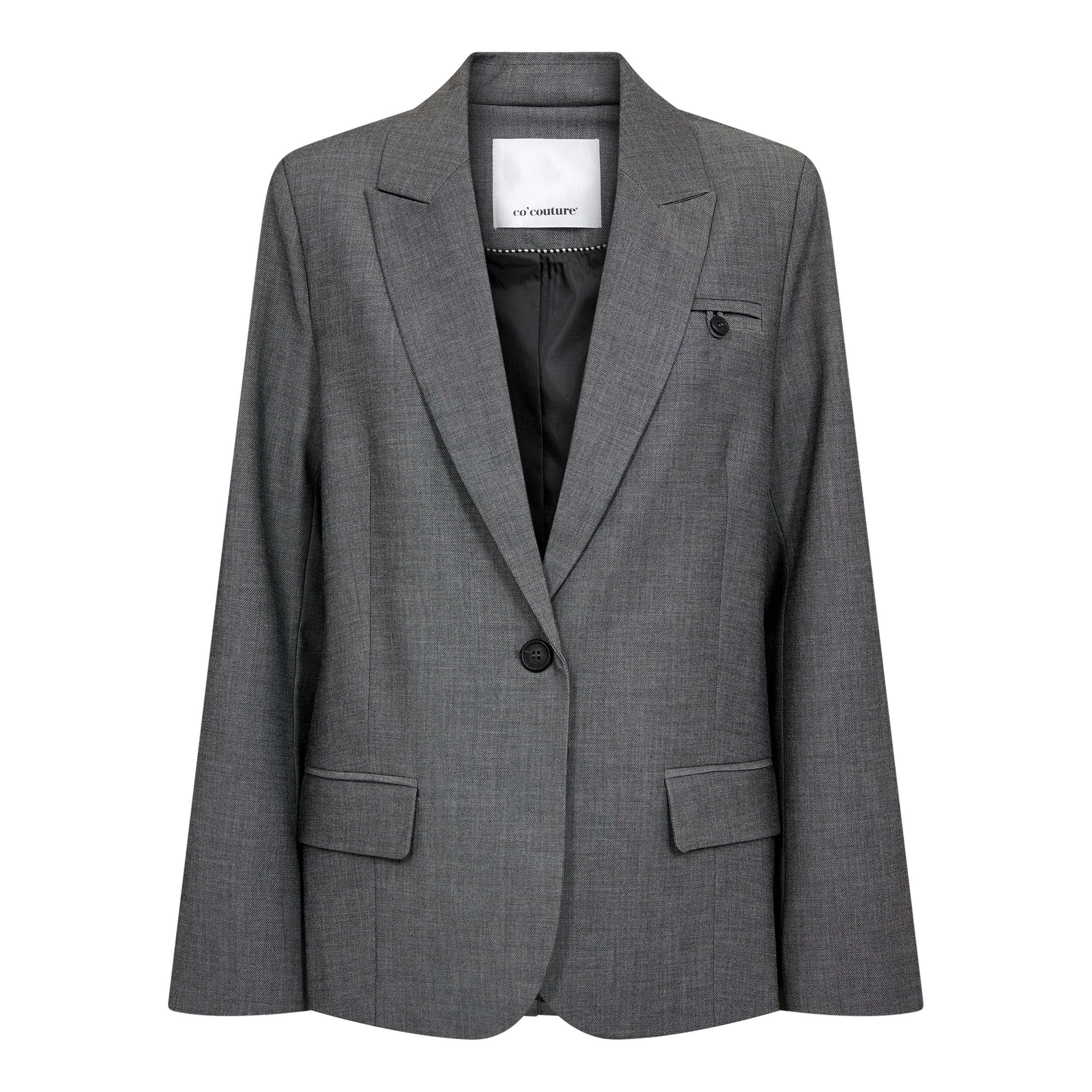 Co'Couture Jacky Fitted Blazer Mid Grey