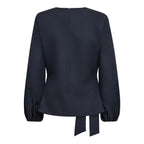 Co'Couture Luna Tie Blouse Navy