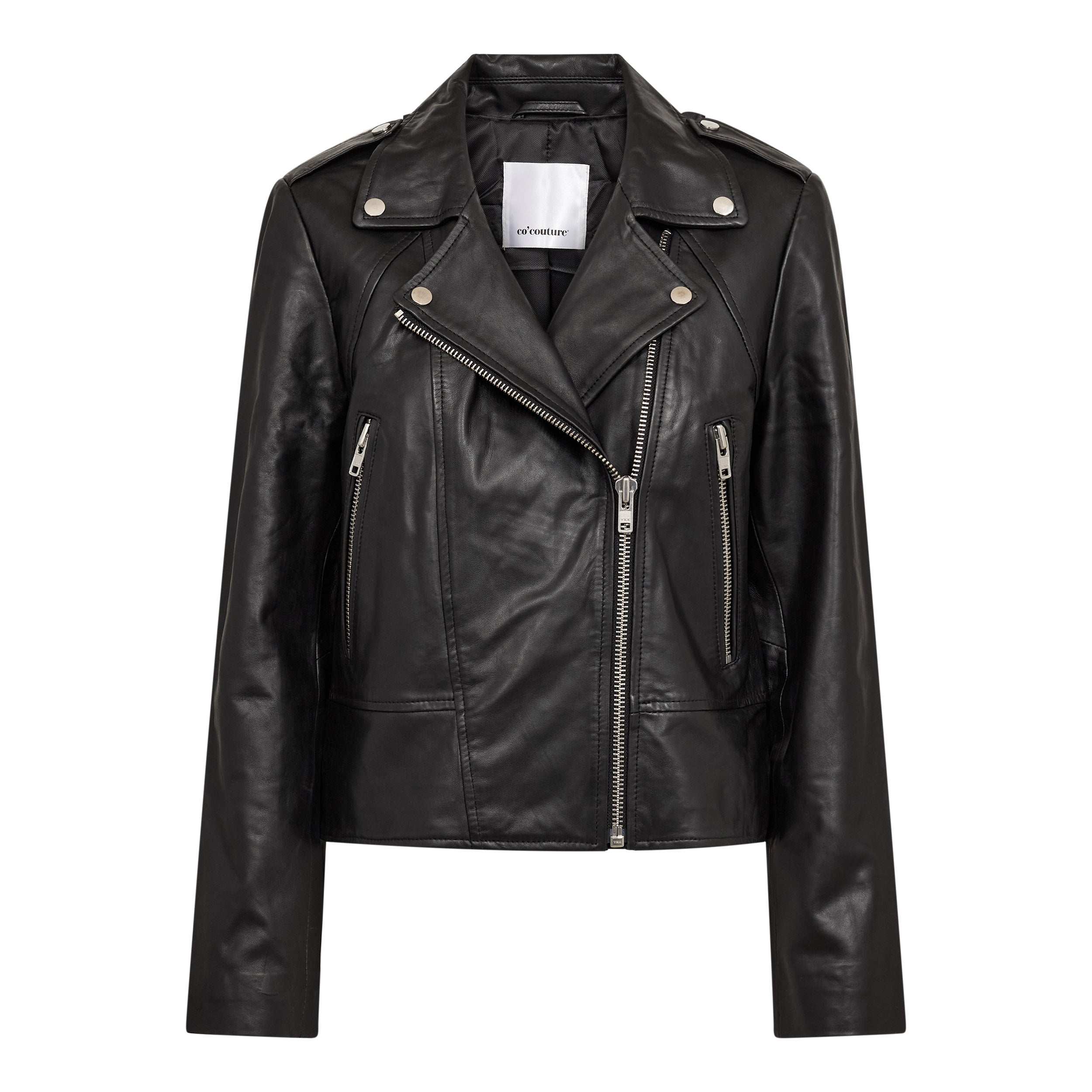 Co'Couture Phoebe Leather Biker Jacket Black