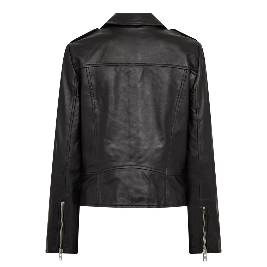 Co'Couture Phoebe Leather Biker Jacket Black