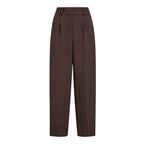 Co'Couture Acile Leg Pleat Pant Brun