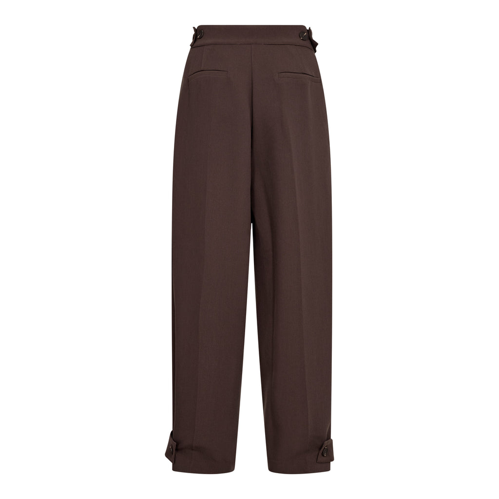 Co'Couture Acile Leg Pleat Pant Brun