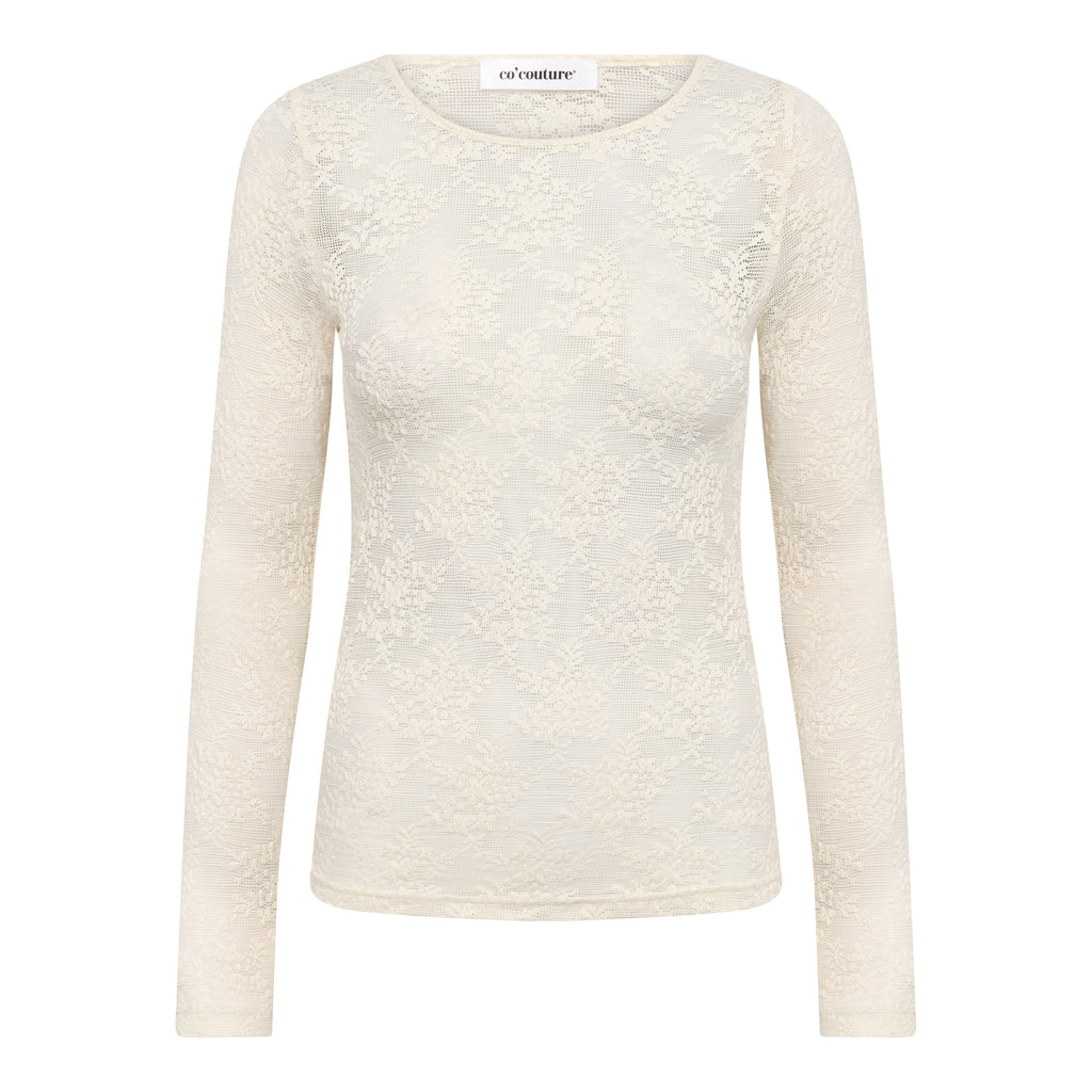 Co'Couture Birta O-neck Blouse Off White