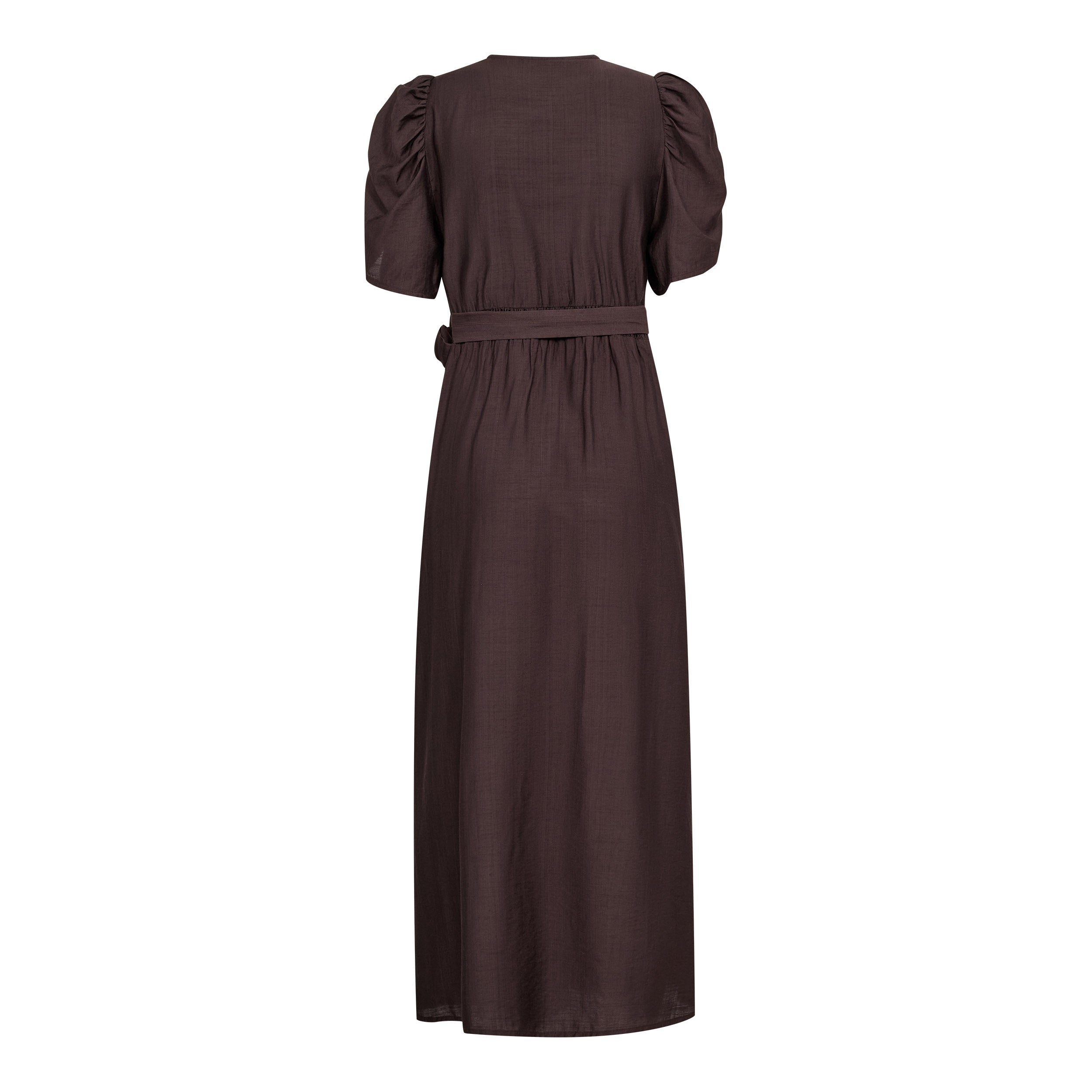 Co'Couture Hera SS Wrap Dress Dark Brown