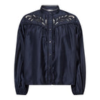 Co'Couture Melin Balloon Lace Shirt Navy