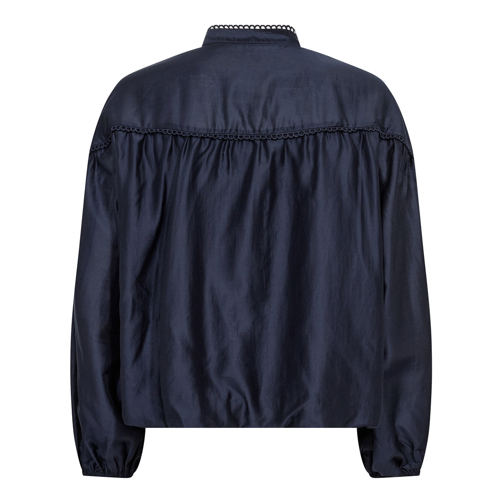 Co'Couture Melin Balloon Lace Shirt Navy
