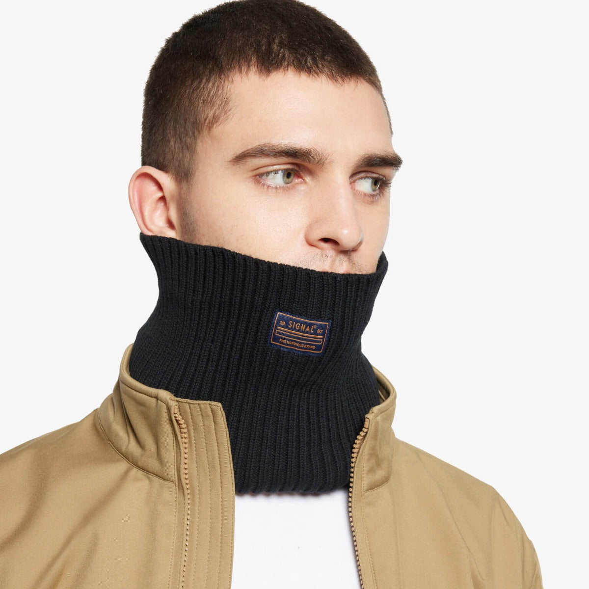 Rib Neck Tube Black
