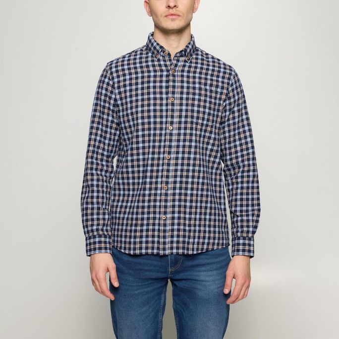 SuneSi Small Check Shirt Deep Marin