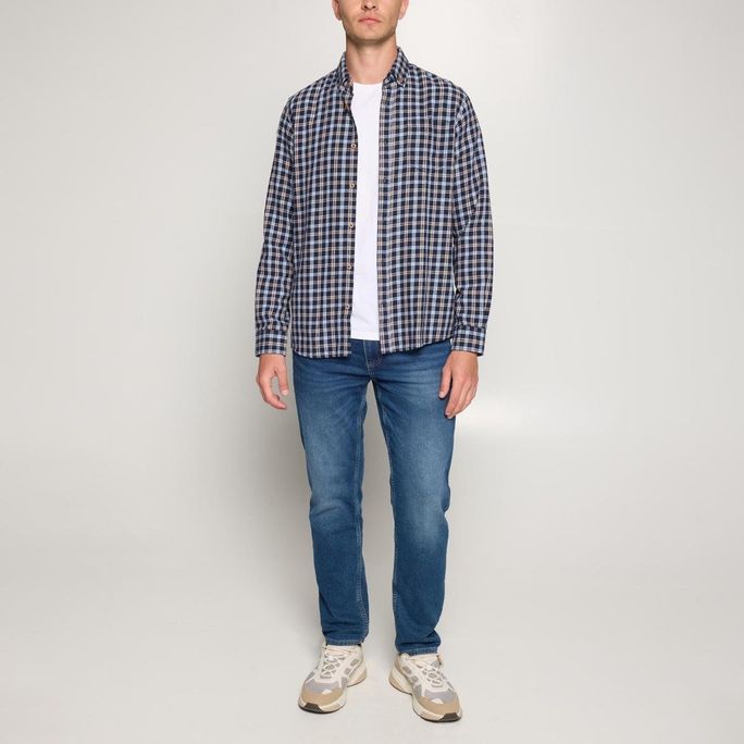 SuneSi Small Check Shirt Deep Marin