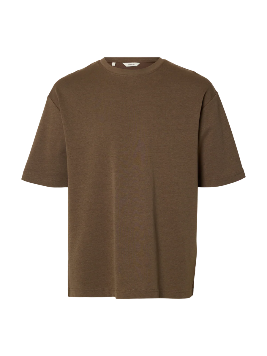 SLMLooseoscar SS O-Neck Tee Noos Chocolate Chip