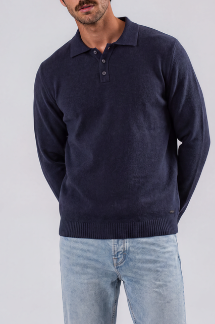 Born With Appetite Bryce Polo Pullover Navy