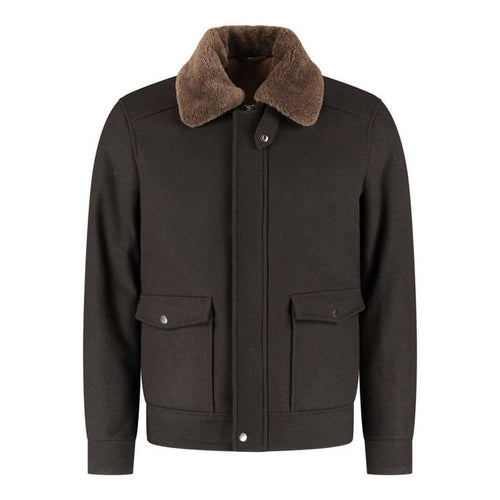 Born With Appetite Duke Short Woolen Outdoor Jacket Brown