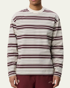 Les Deux Stripe LS T-Shirt Eggnog White