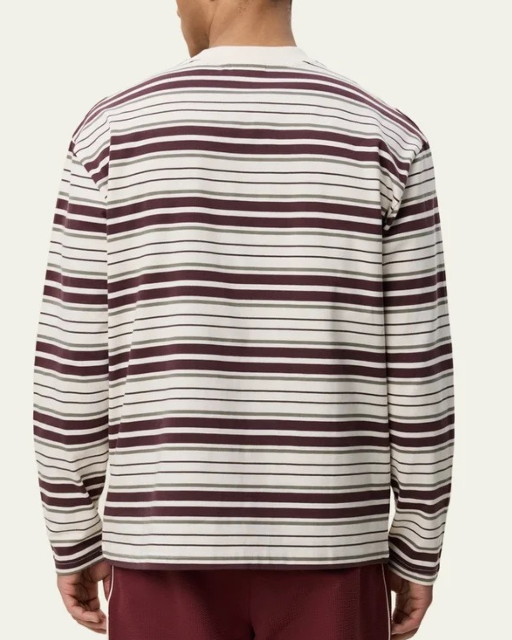 Les Deux Stripe LS T-Shirt Eggnog White