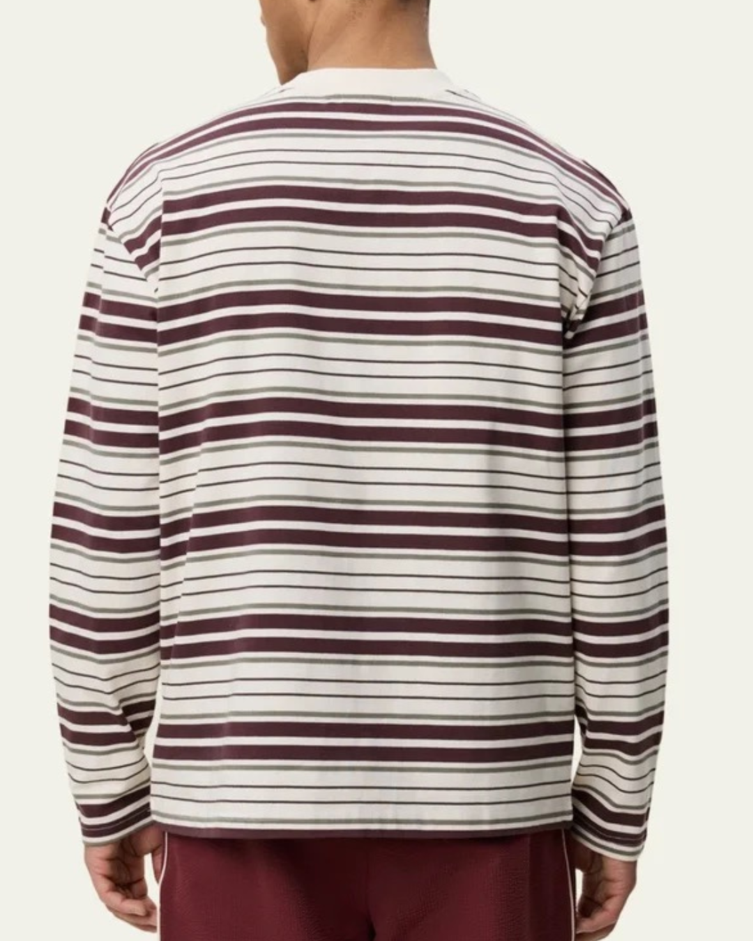 Les Deux Stripe LS T-Shirt Eggnog White