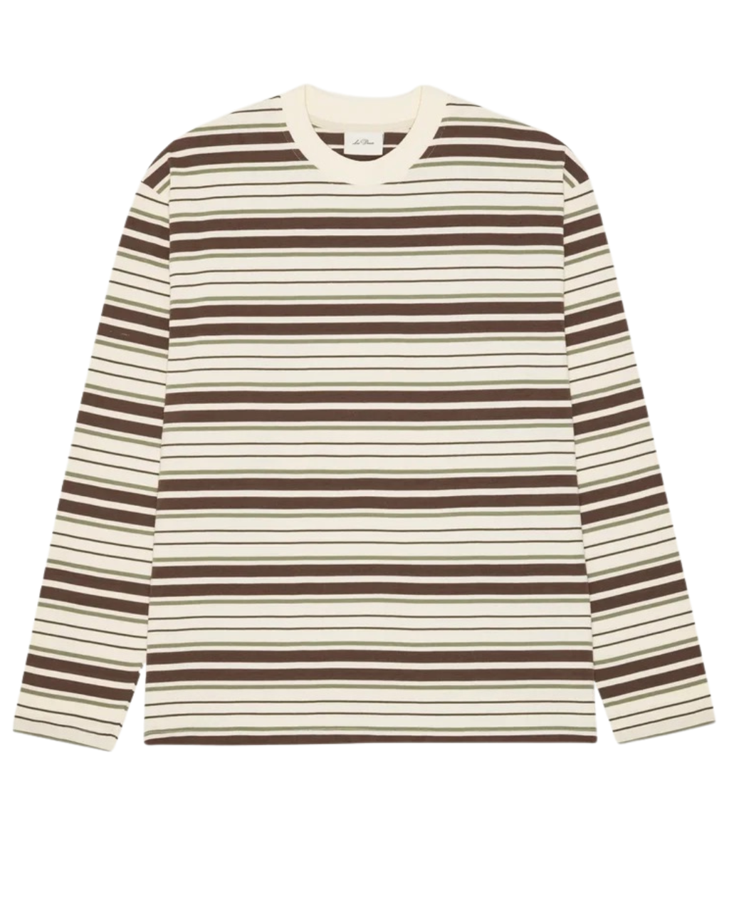 Les Deux Stripe LS T-Shirt Eggnog White