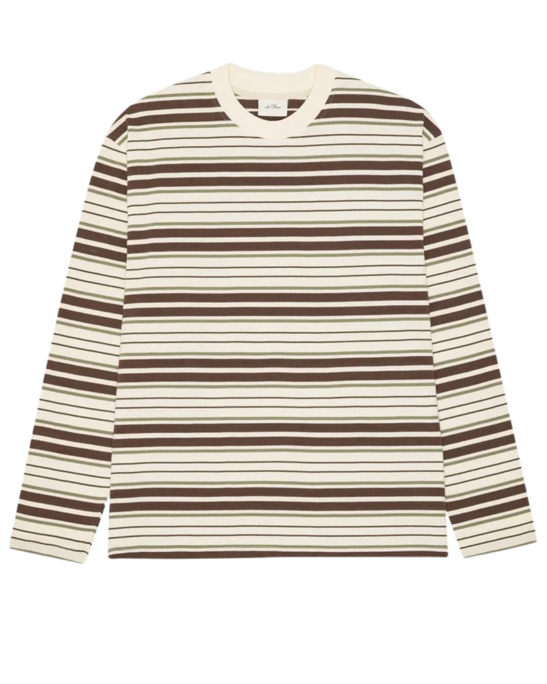 Les Deux Stripe LS T-Shirt Eggnog White